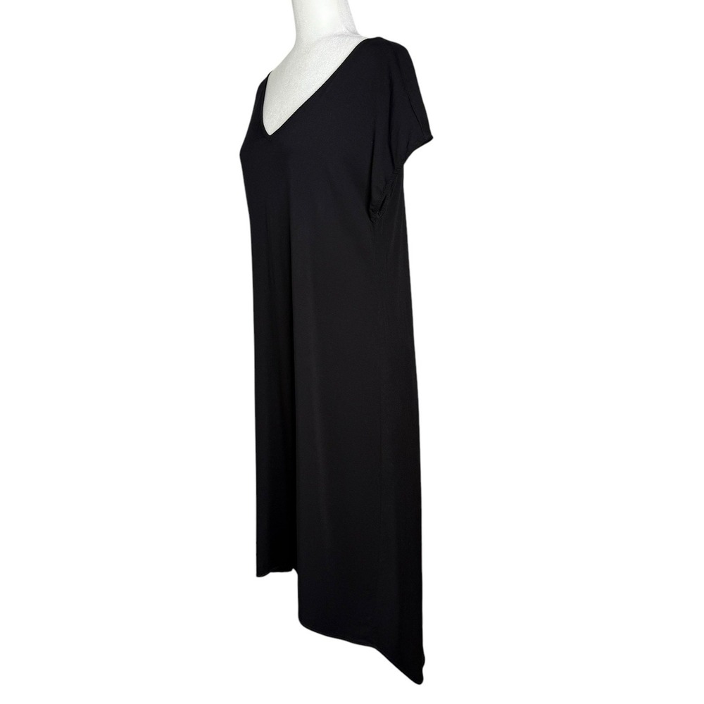 Michael‎ Stars Dress XS Rayon Cross Back High Low Minimalist Beach Oversized Fit - Picture 5 of 8